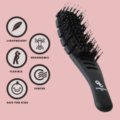 Everlong brosse démêlage flexible : ventilation pour séchage rapide.