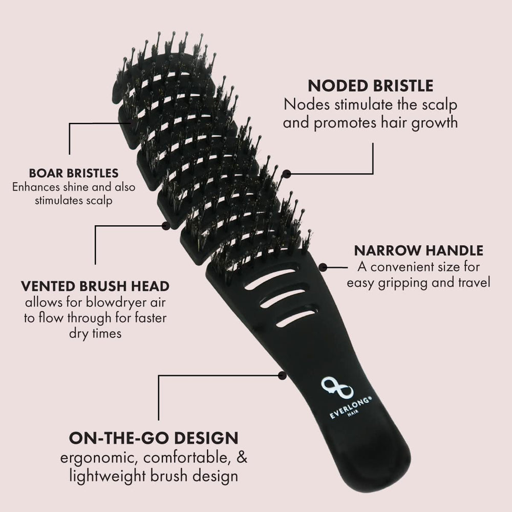 Everlong brosse design ventilé : séchage rapide et coiffage fluide.