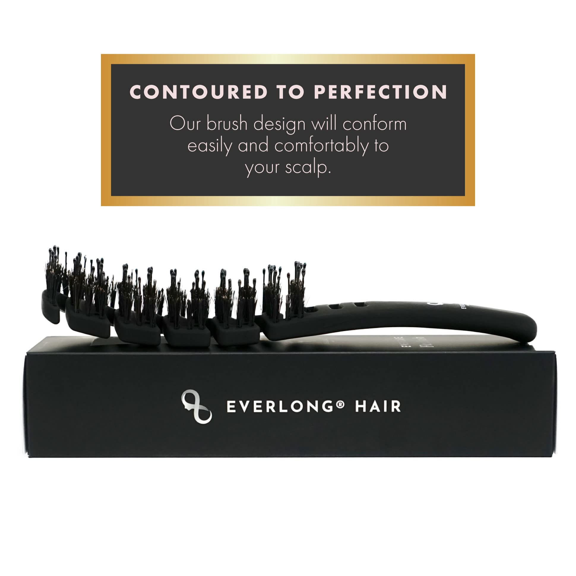 Everlong brosse extensions : adaptée pour cheveux souples sans dommages.