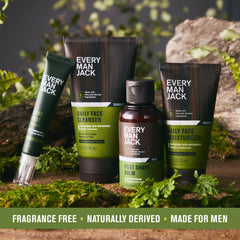 Every Man Jack Daily Face Lotion aloe vera and niacinamide illustration showcases soothing skin repair.