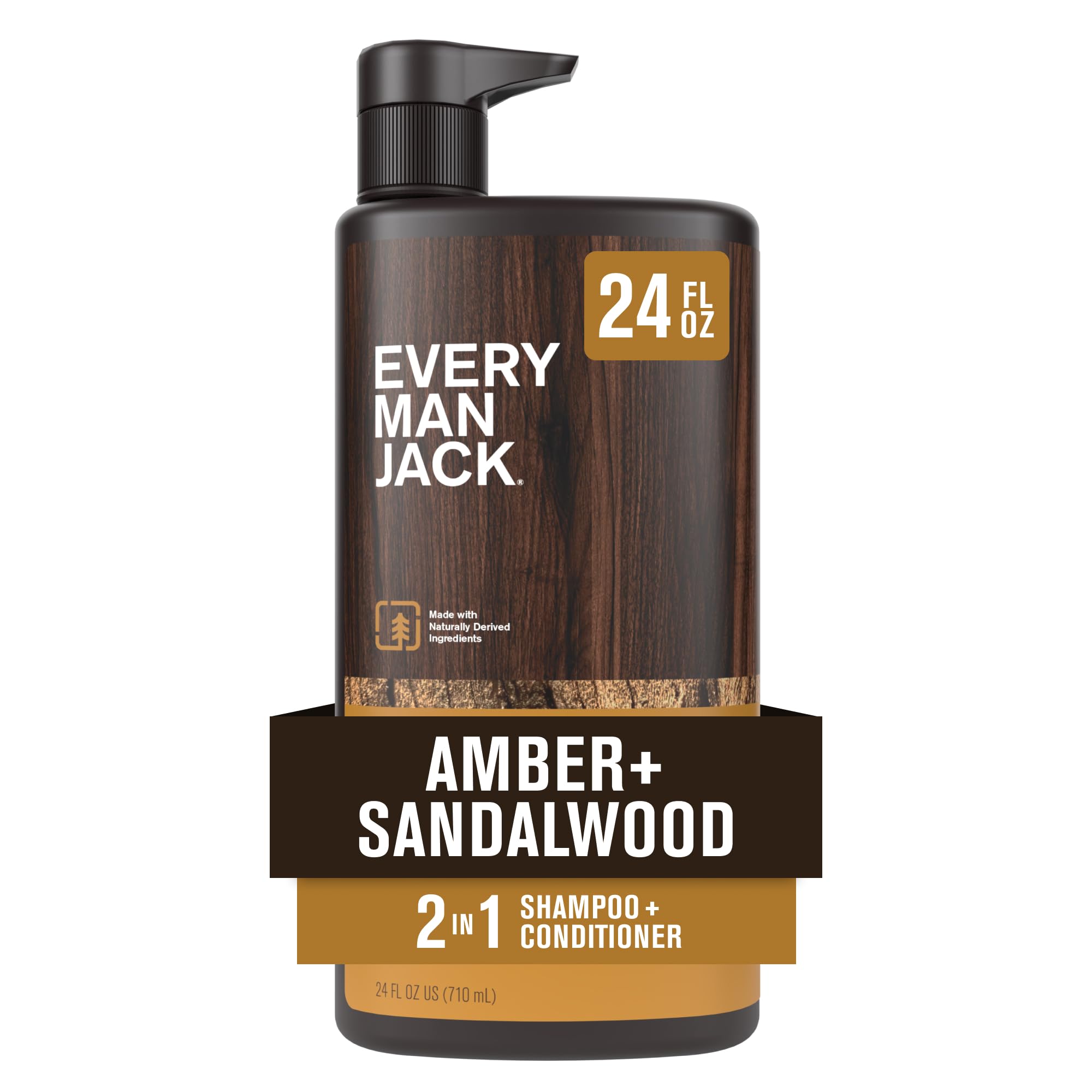 Every Man Jack Ambre Santal – bouteille élégante et parfum masculin durable.