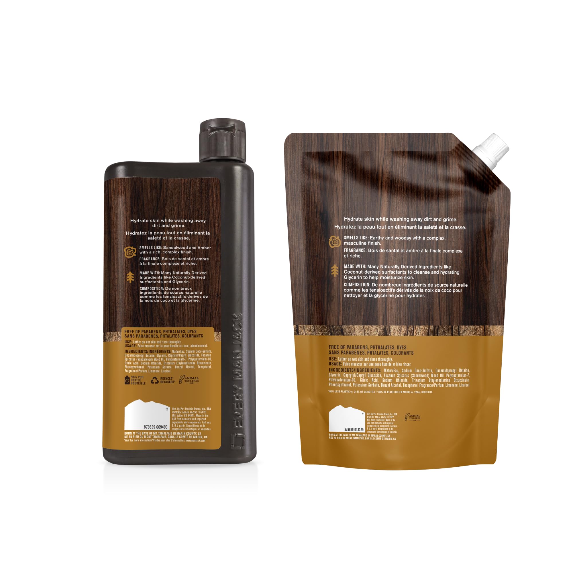 Senteur fraîche Every Man Jack Ambre et Santal – douche masculine