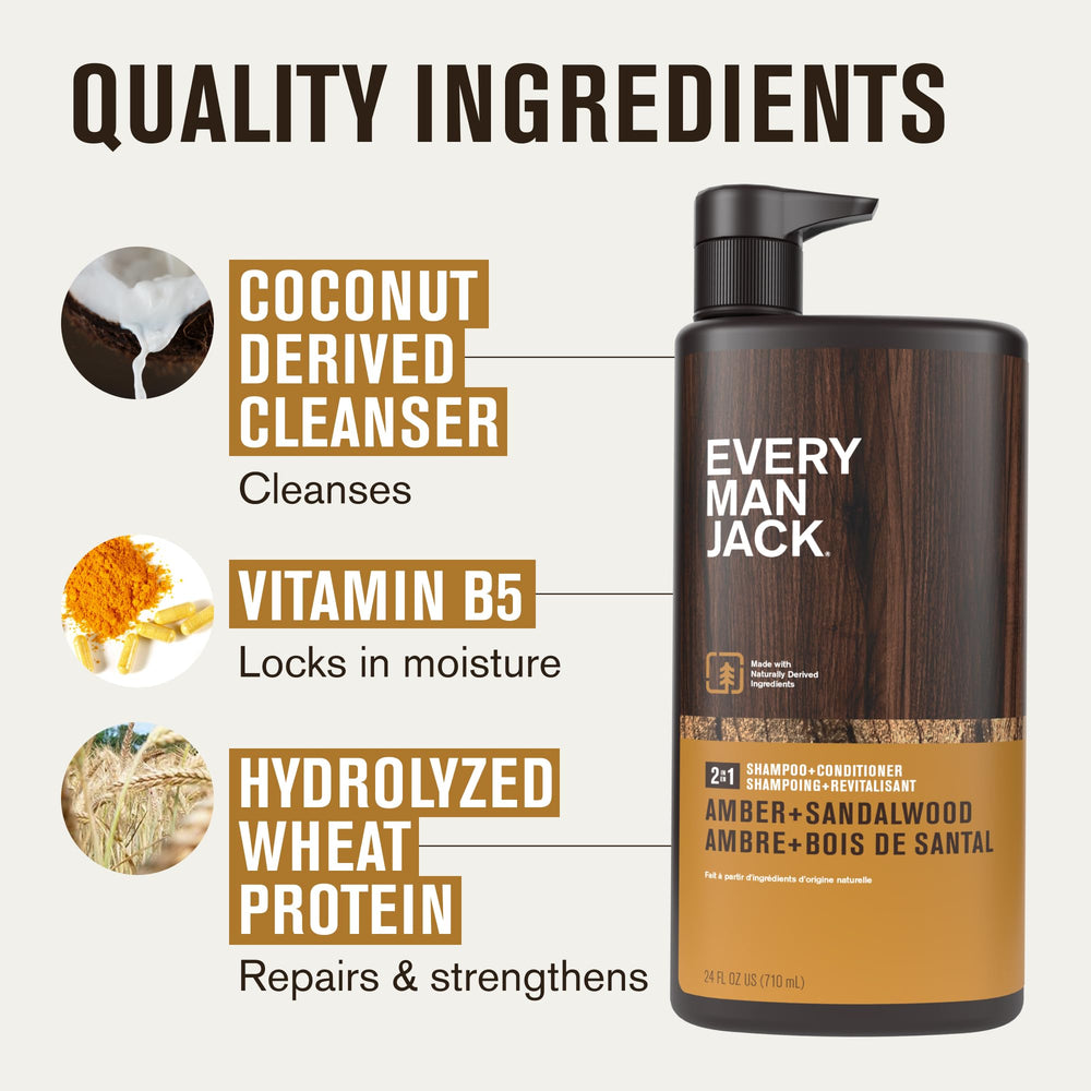 Every Man Jack Ambre Santal – ingrédients coco d’origine naturelle pour nettoyer.