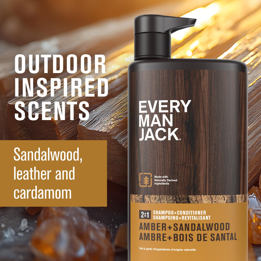 Every Man Jack Ambre Santal – mousse riche pour lavage en douceur.
