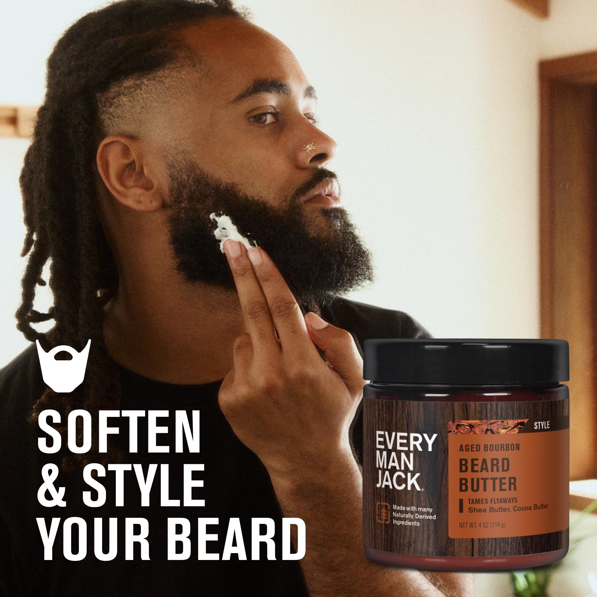 Beurre barbe Every Man Jack Bourbon Vieilli – appliqué facile