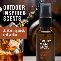 Application facile de l'huile barbe bourbon vieilli subtil
