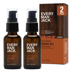 Every Man Jack Beard Oil Bourbon: bouteille élégante offrant une hydratation durable