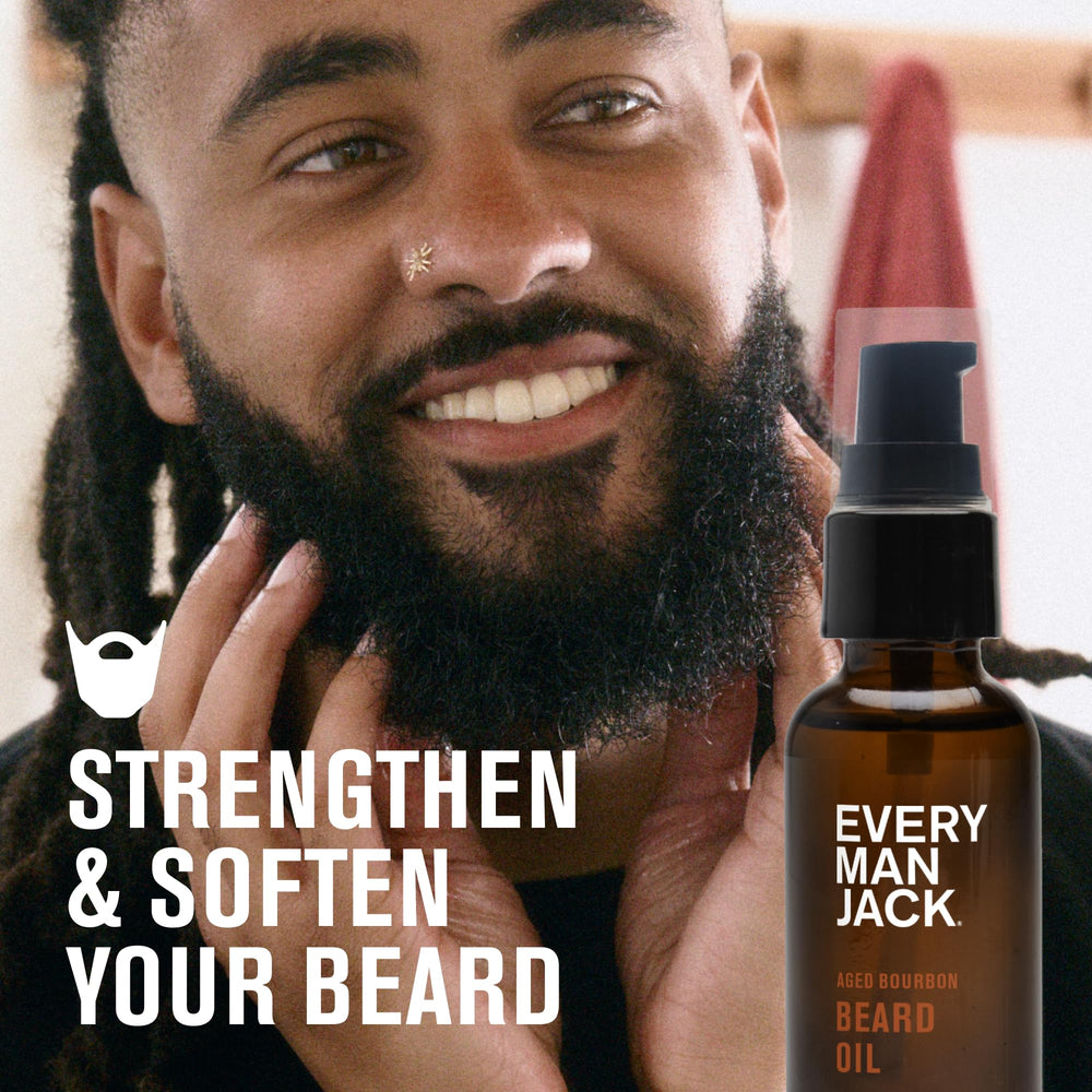 Goutte d'huile Every Man Jack Bourbon sur barbe pour nourrir