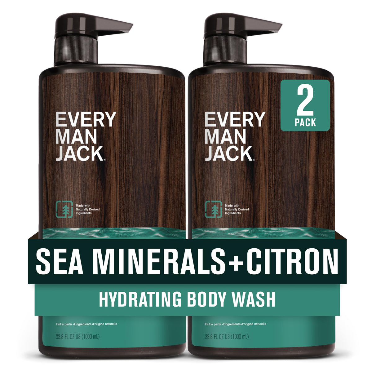 Every Man Jack – bouteille douche hydratante adaptée à tous les types de peau.