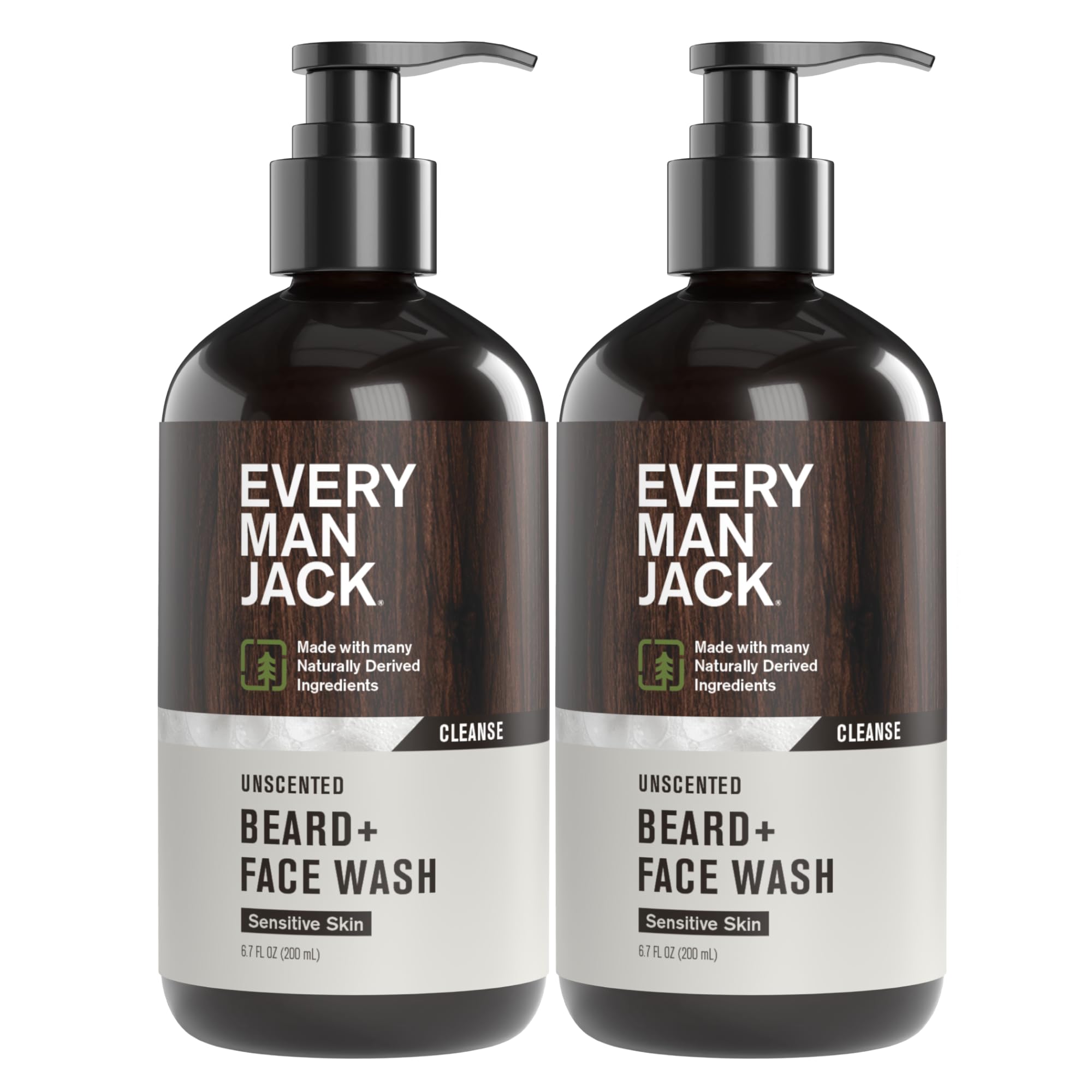 Every Man Jack - bouteille nettoyant barbe et visage sans parfum pour peau sensible.
