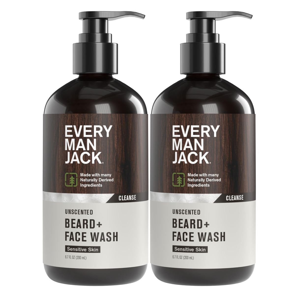 Every Man Jack - bouteille nettoyant barbe et visage sans parfum pour peau sensible.