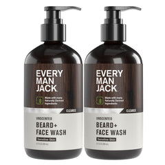 Every Man Jack - bouteille nettoyant barbe et visage sans parfum pour peau sensible.