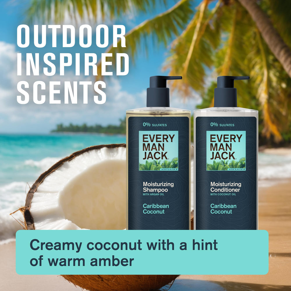 Every Man Jack Après-shampoing Caribbean Coconut, parfum frais et démêlage léger