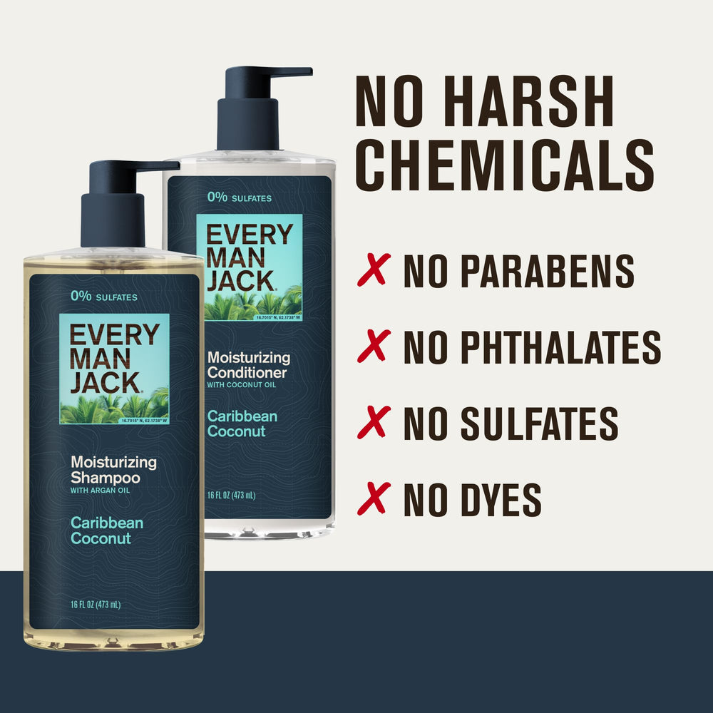 Every Man Jack Shampoing Caribbean Coconut, ingrédients naturels respectueux de la peau