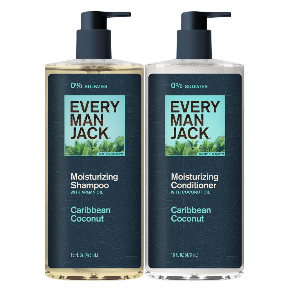 Every Man Jack Shampoing Caribbean Coconut, bouteille: hydratation légère et parfum exotique