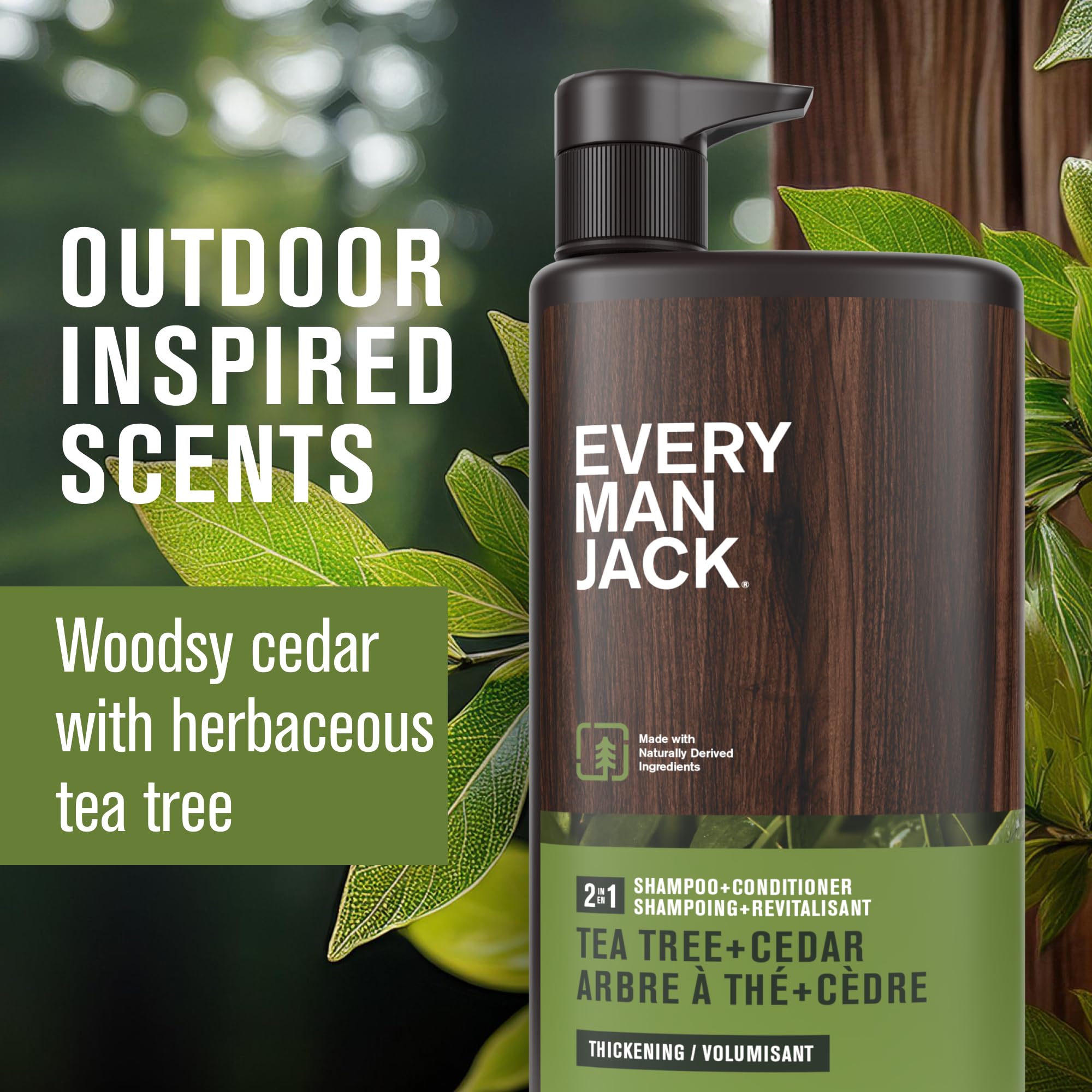 Cheveux texturés après lavage avec Tea Tree Cedar Every Man Jack