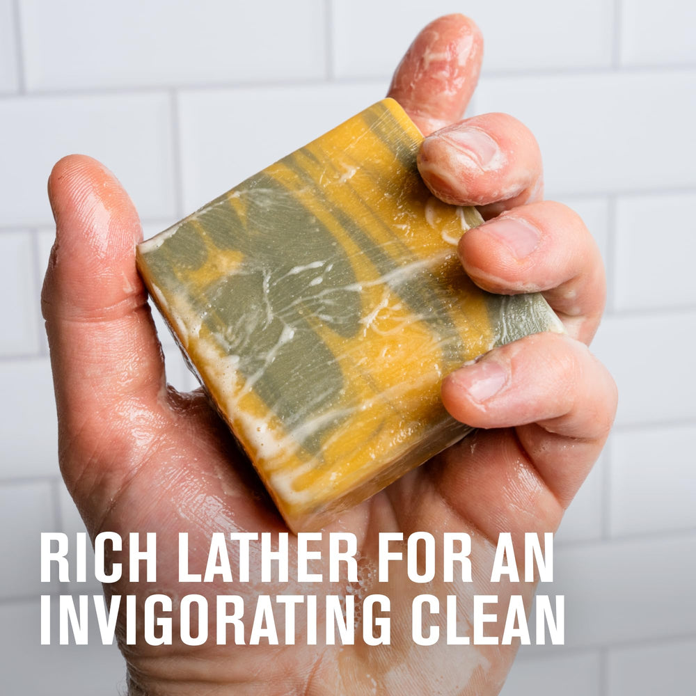 Every Man Jack soap creamy lather texture on skin for daily cleansing