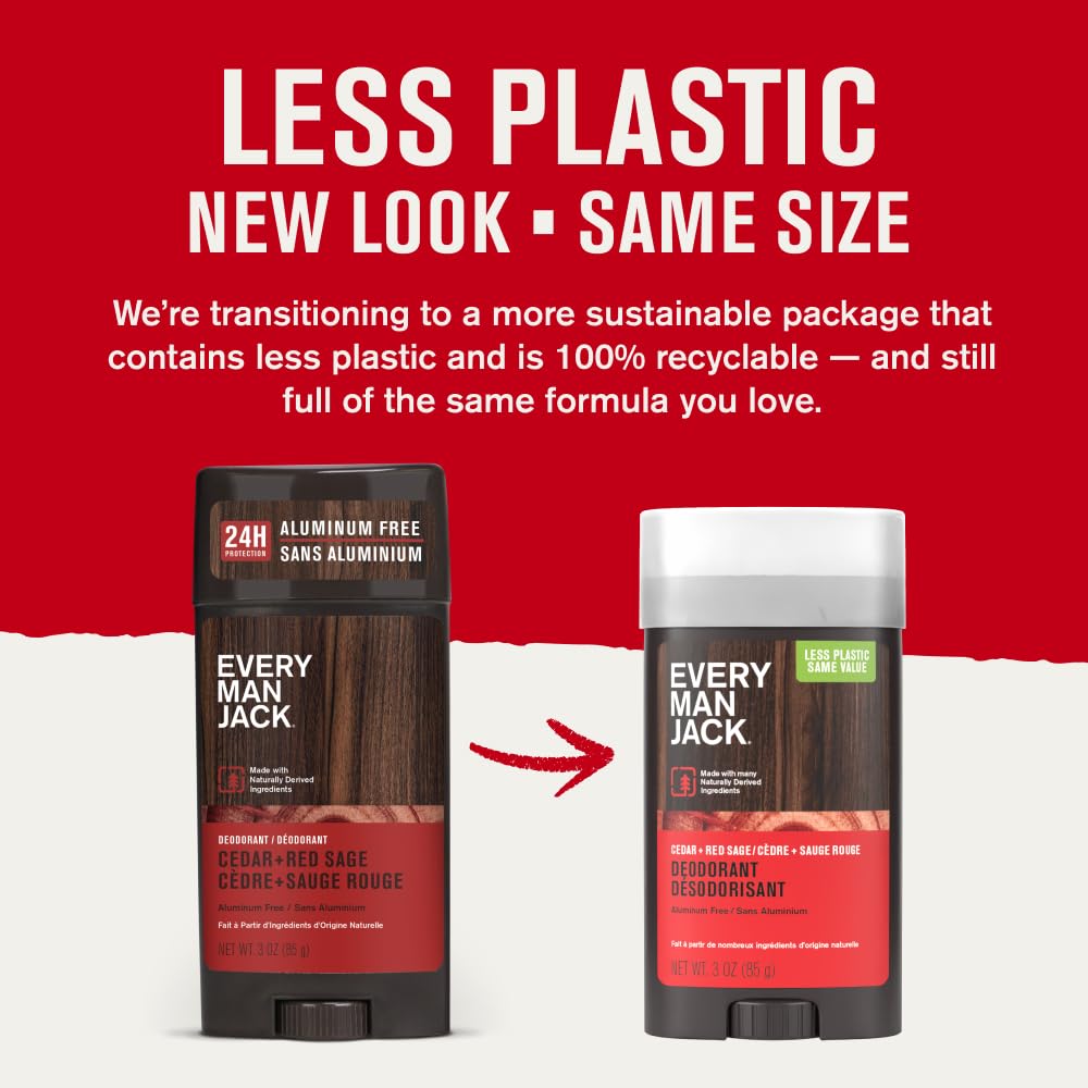 Every Man Jack emballage recyclable et durable, respectueux de l’environnement.