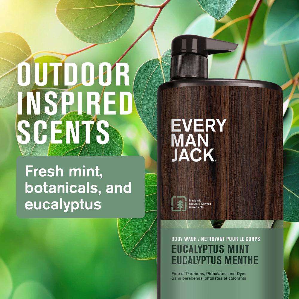 Every Man Jack Eucalyptus Menthe – pompe doseuse pratique pour l’usage quotidien