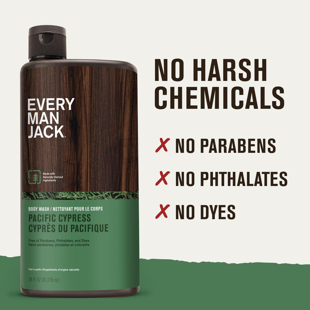 Every Man Jack, gel-douche nature coco glycérine, flacon pratique.