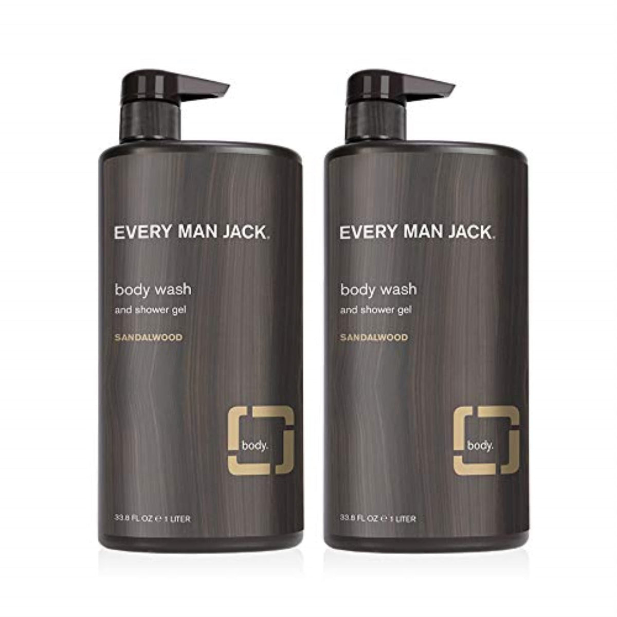 Gel douche Every Man Jack au bois de santal, hydratant et rafraîchissant après l'entraînement.