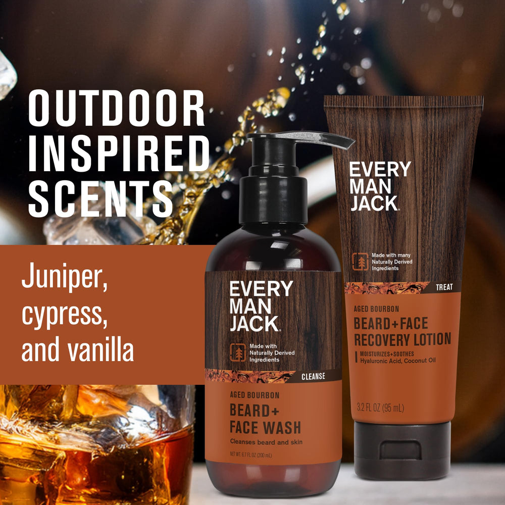 Every Man Jack huile barbe bourbon vieilli, nourrit en profondeur poils et peau.