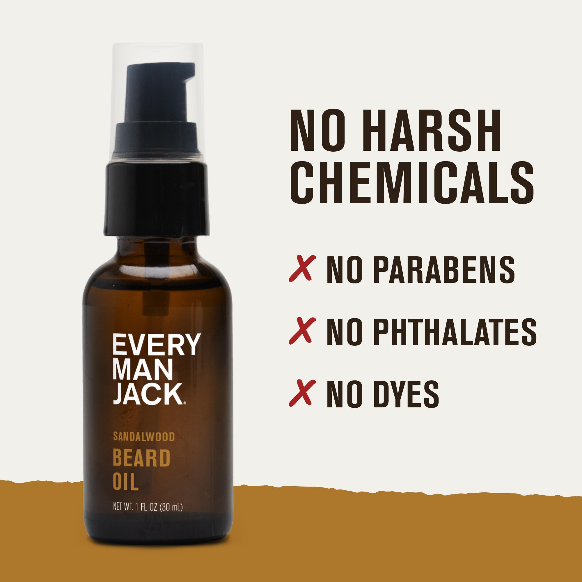 La peau sous la barbe est apaisée grâce à Every Man Jack.