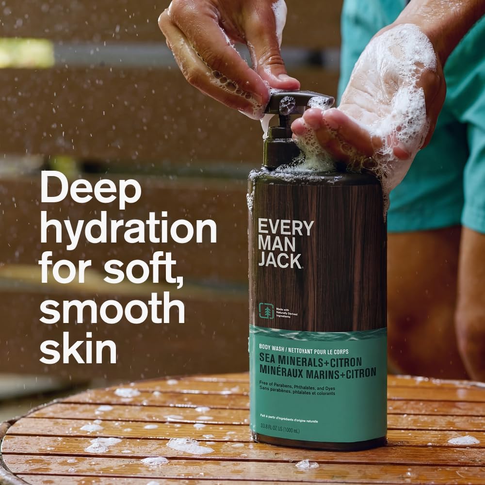 Every Man Jack – ingrédients coco et glycérine pour nettoyer et hydrater.