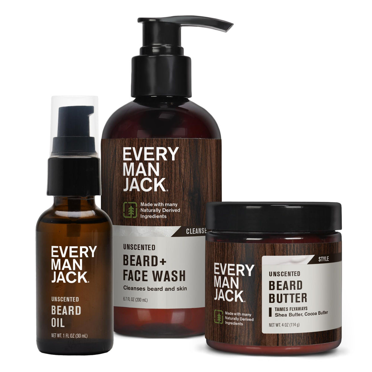 Every Man Jack lavage visage-barbe bouteille, nettoie en douceur la peau sensible.