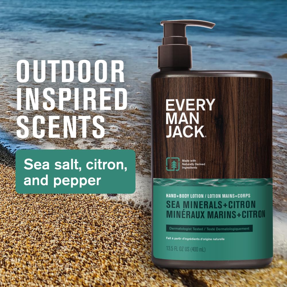 Ingrédients Aloe Vera et coco dans la lotion Every Man Jack pour toutes les peaux