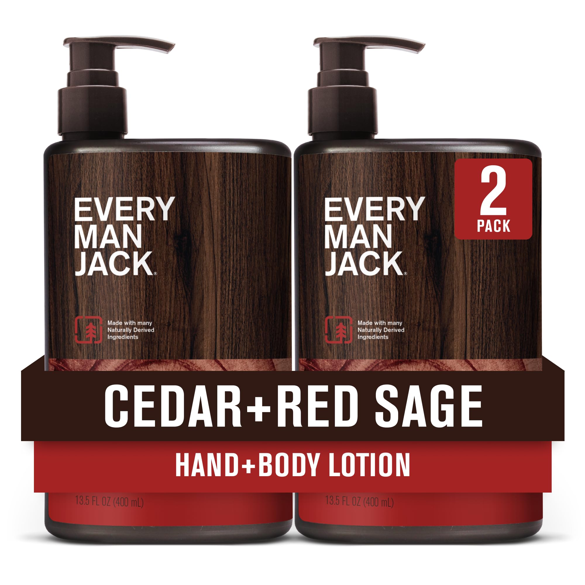Every Man Jack Cedar+Sauge Rouge: flacon, hydratation rapide sans gras.