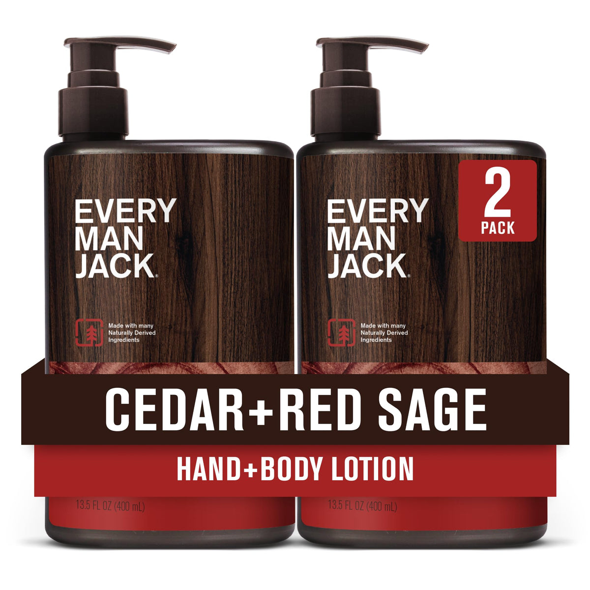 Every Man Jack Cedar+Sauge Rouge: flacon, hydratation rapide sans gras.