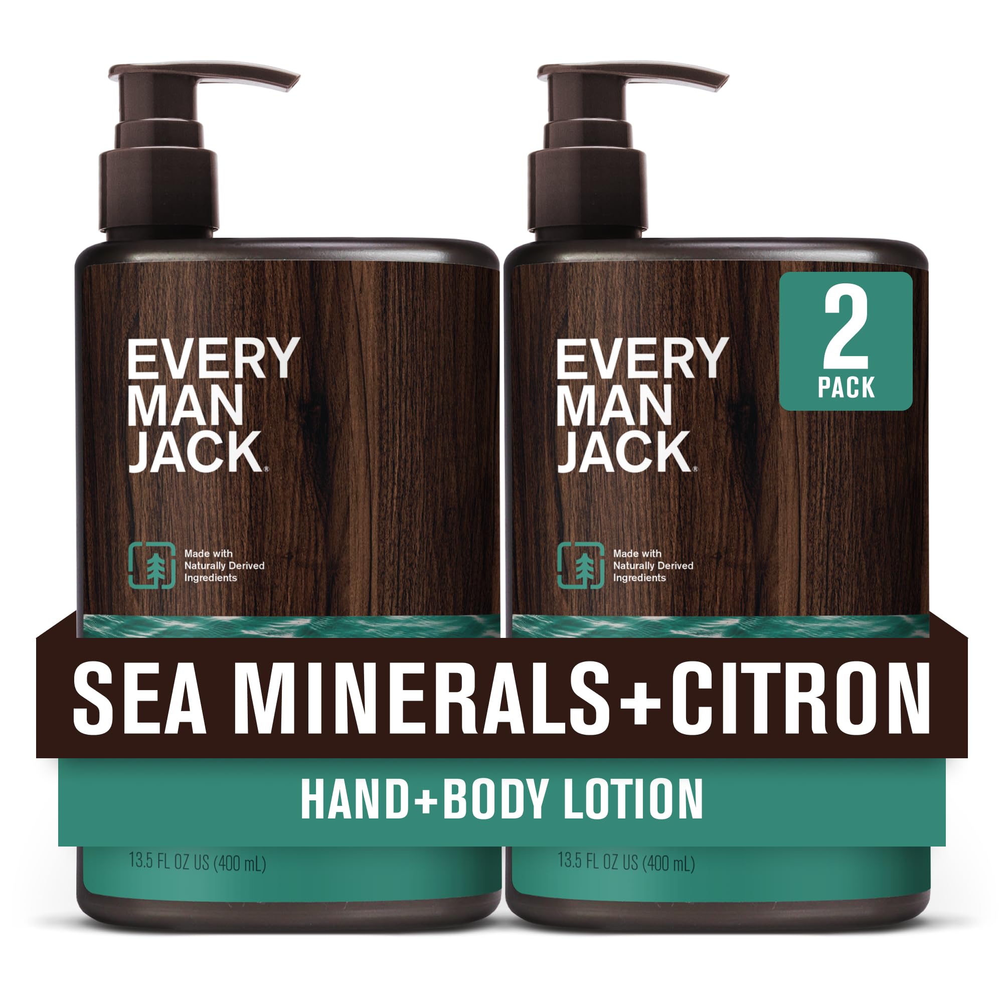 Every Man Jack Lotion mains et corps avec minéraux marins et citron pour hydratation légère