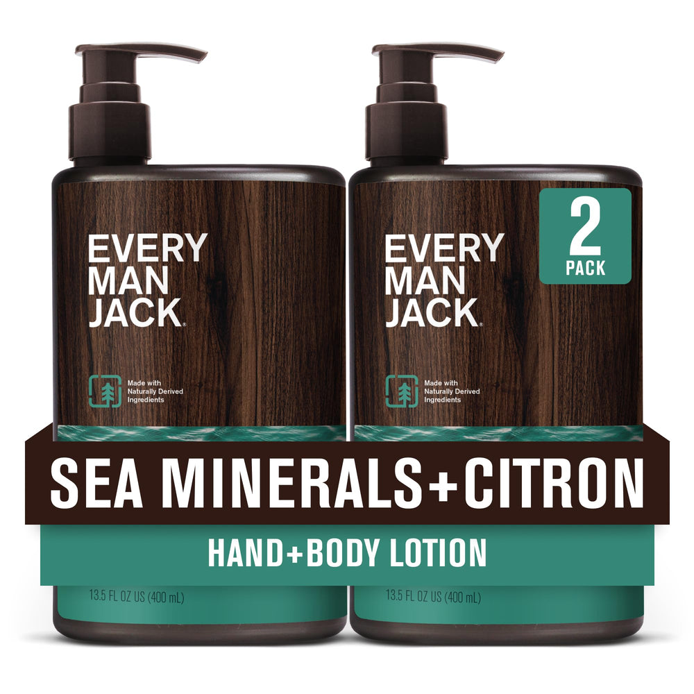 Every Man Jack Lotion mains et corps avec minéraux marins et citron pour hydratation légère
