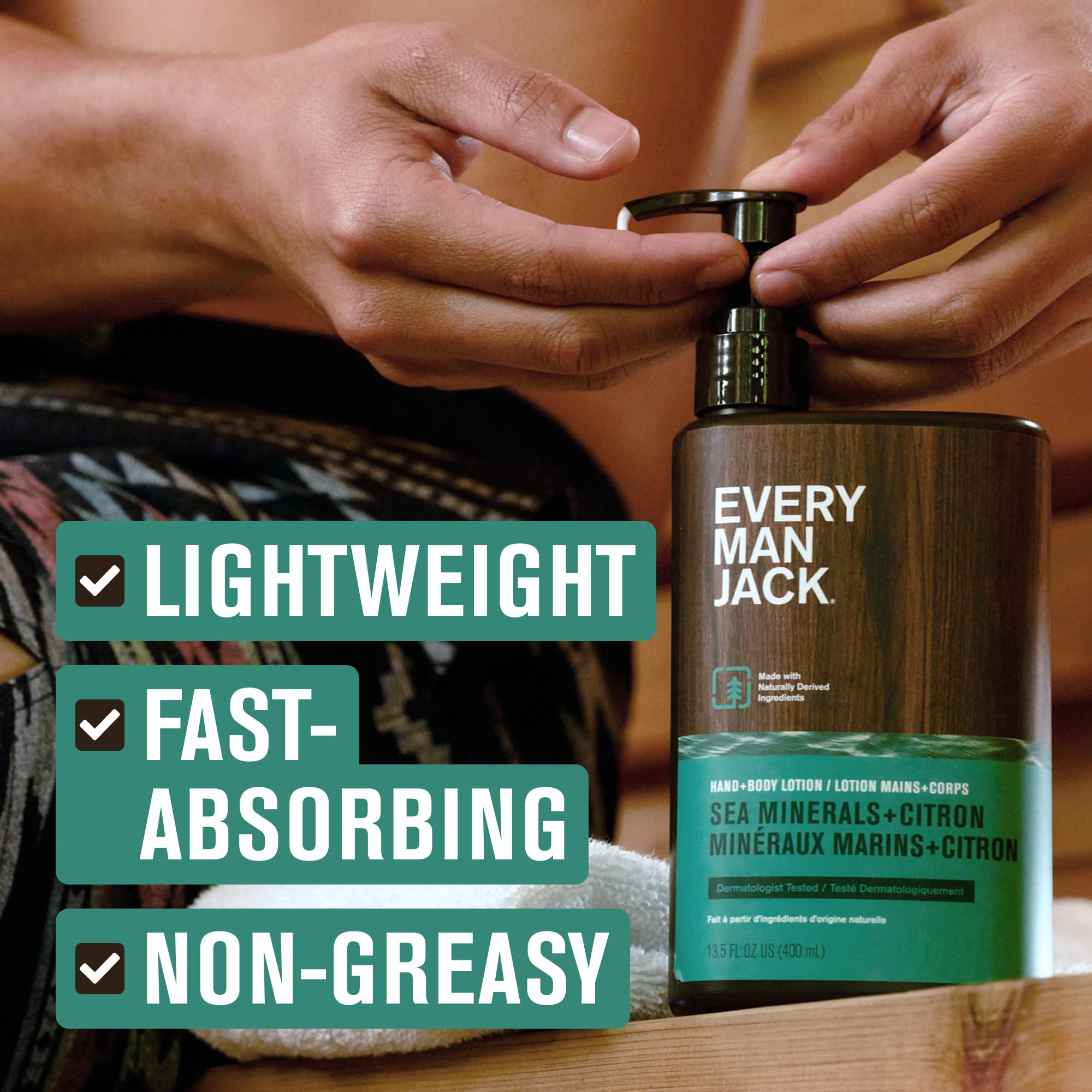 Parfum frais mer et bergamote de Every Man Jack pour une sensation rafraîchissante