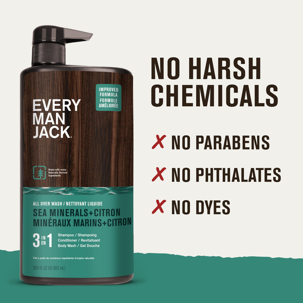 Every Man Jack fabriqué aux États‑Unis, certifié B Corp — engagement éthique.