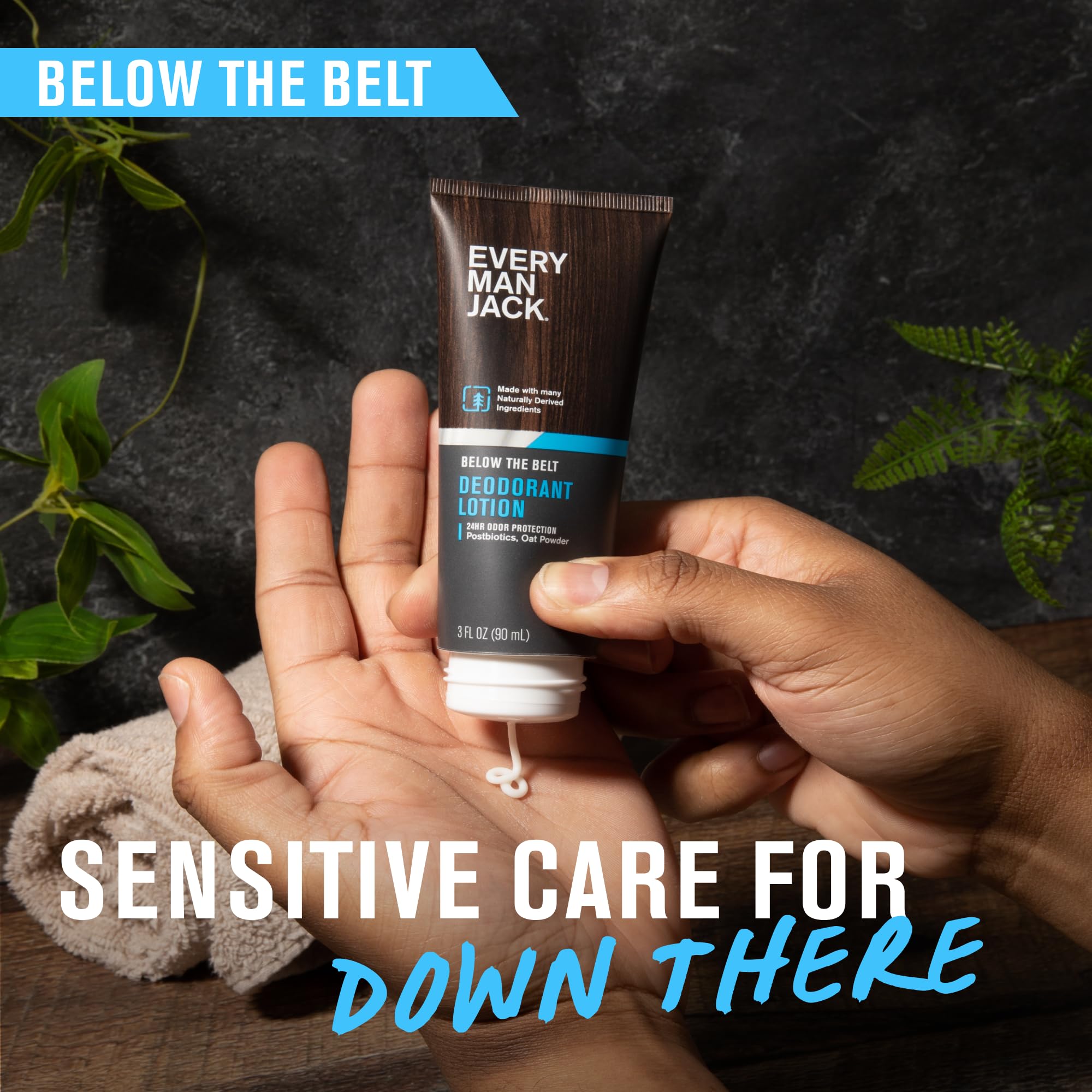 Formule naturelle pour peau sensible adaptée aux zones masculines Every Man Jack.