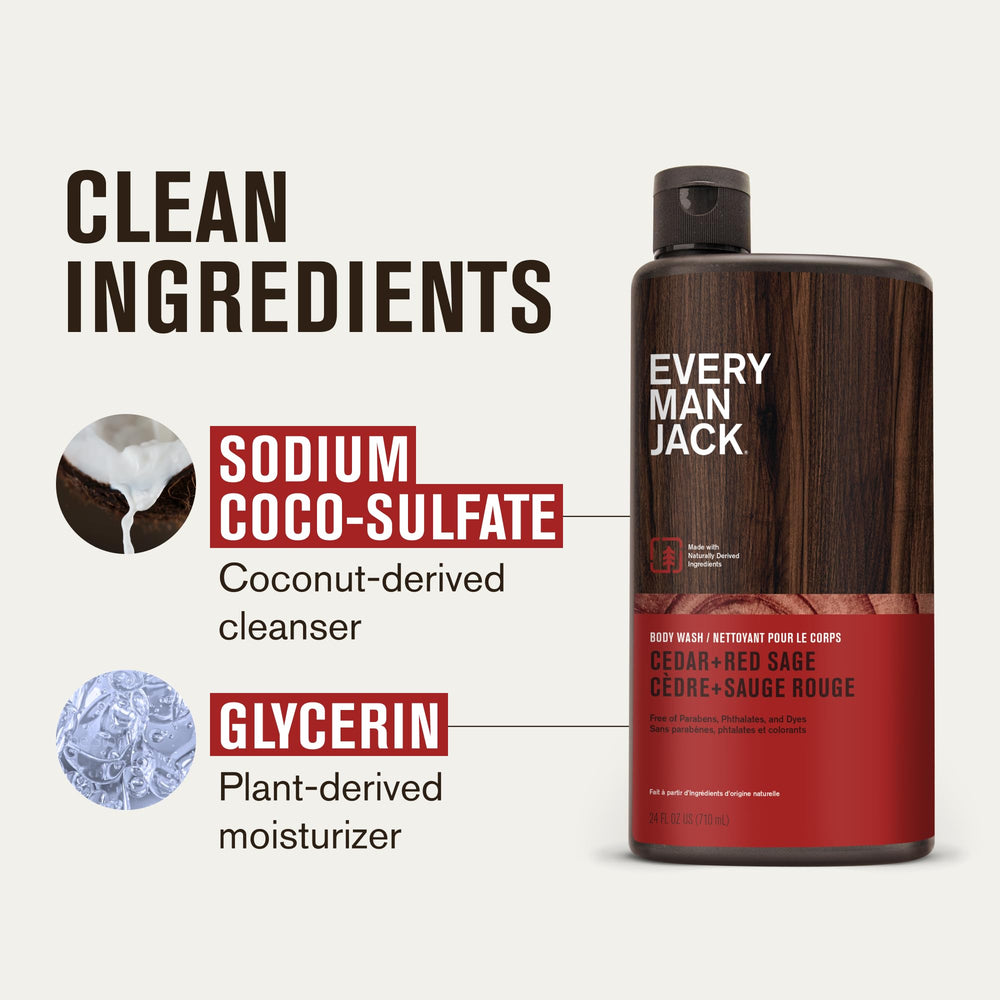 Every Man Jack – formulation coco et glycérine, hydratation douce pour la peau.