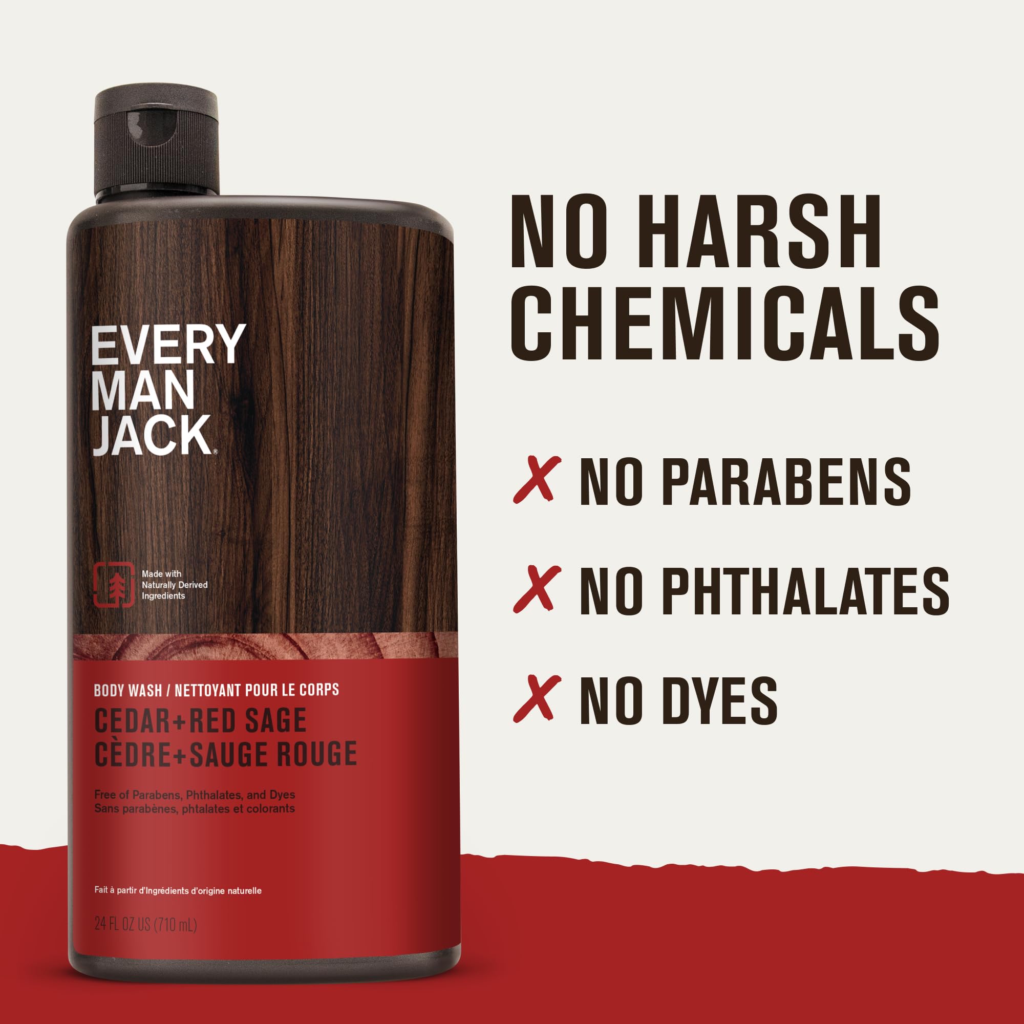 Every Man Jack – glycérine et coco, peau douce après la douche.
