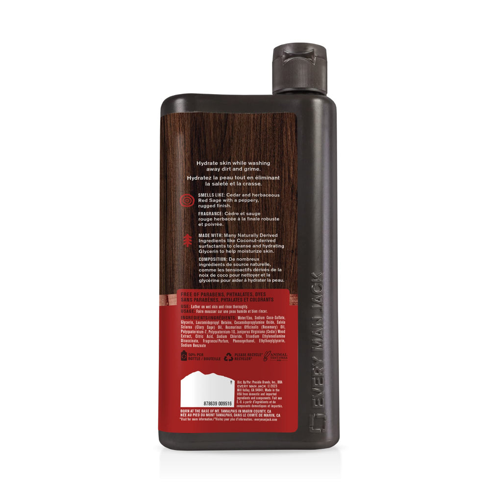 Every Man Jack – peau tous types, gel douche adapté à tous les types de peau.