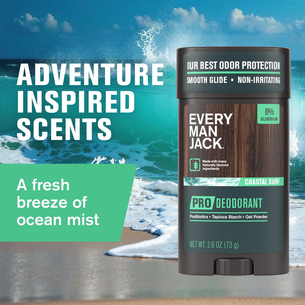 Emballage recyclable Every Man Jack Pro Deodorant Coastal Surf, choix responsable