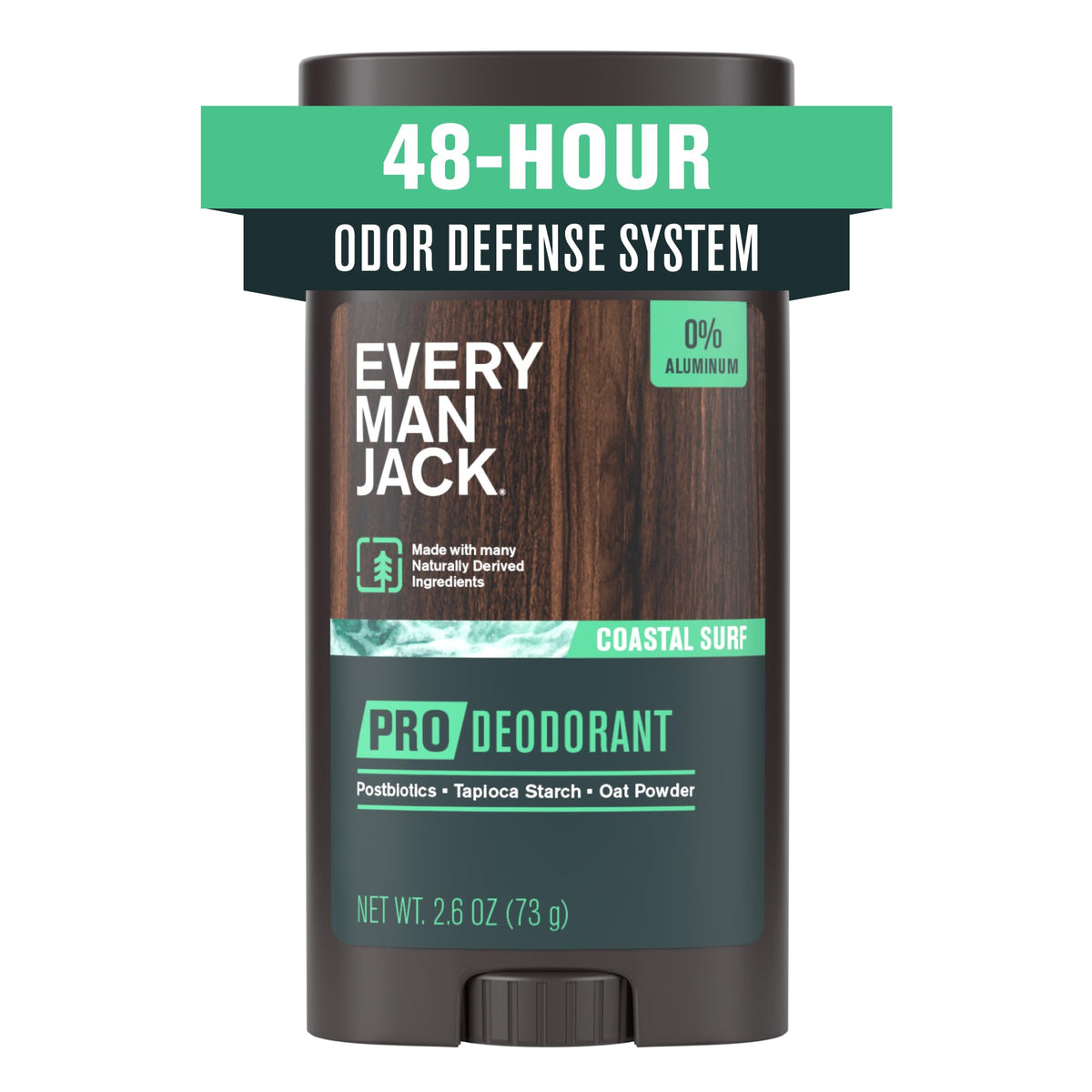 Every Man Jack Pro Deodorant Coastal Surf flacon, protection durable et fraîcheur longue durée