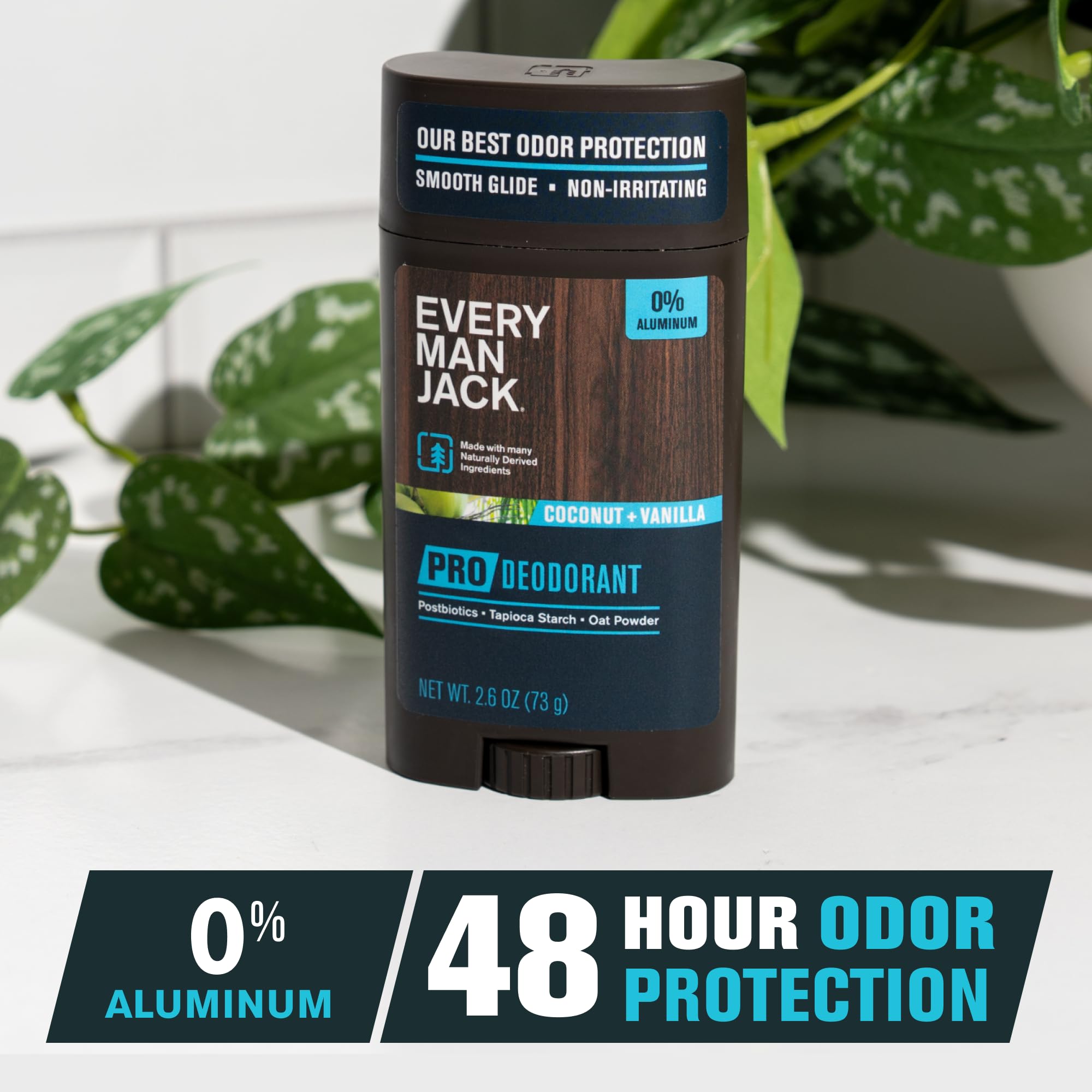 Every Man Jack Déodorant Pro – cap compact, texture soyeuse et non irritante.