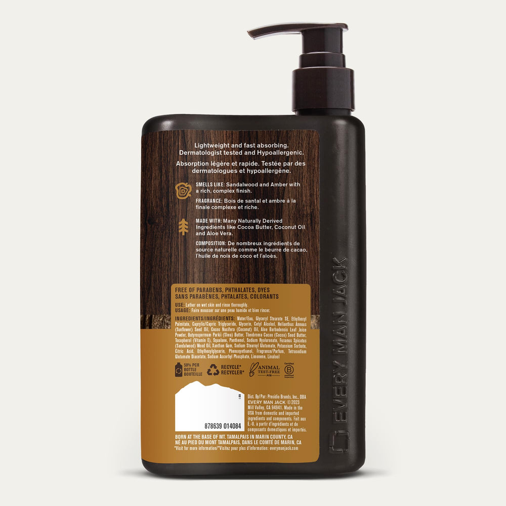Routine quotidienne avec hydratation légère Every Man Jack