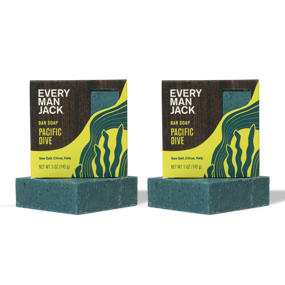 Every Man Jack Pacifique Plongée: savon-barre hydratant et exfoliant léger.