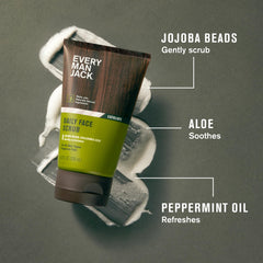Every Man Jack Scrub Visage avec acide hyaluronique pour une hydratation légère