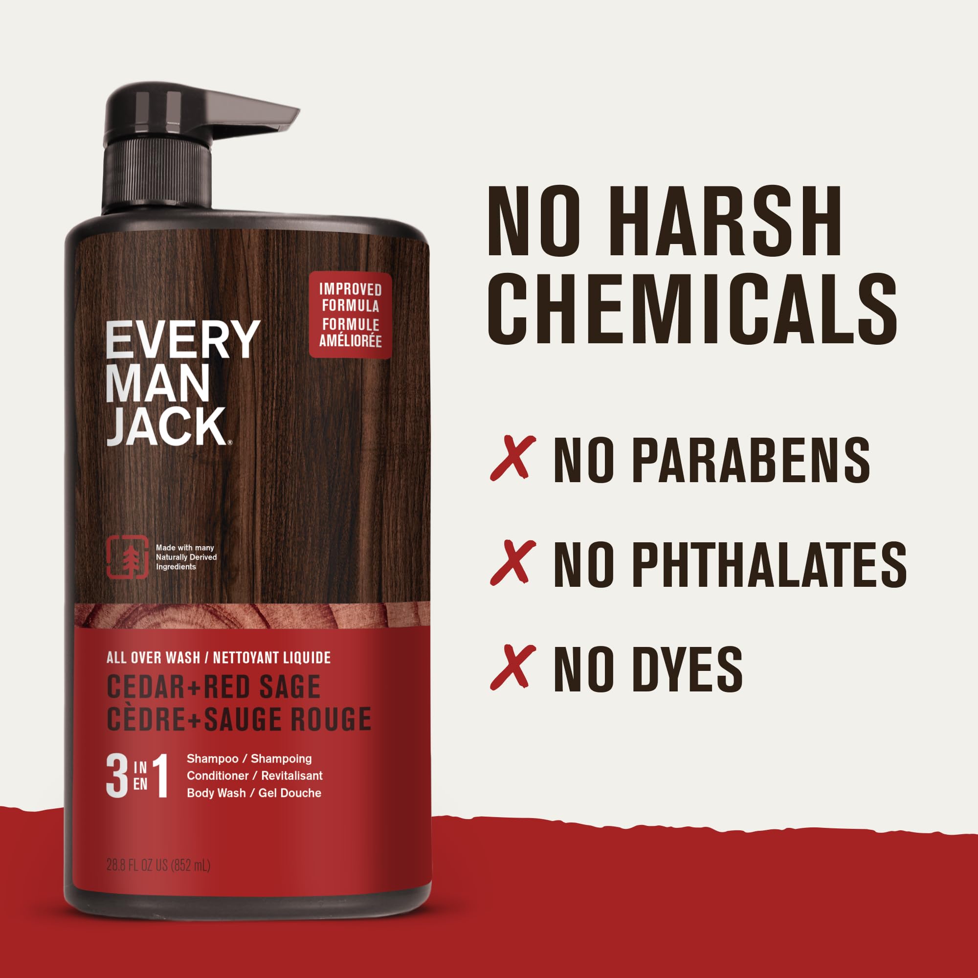 Every Man Jack soin-corps-cheveux, hydratation légère au quotidien.
