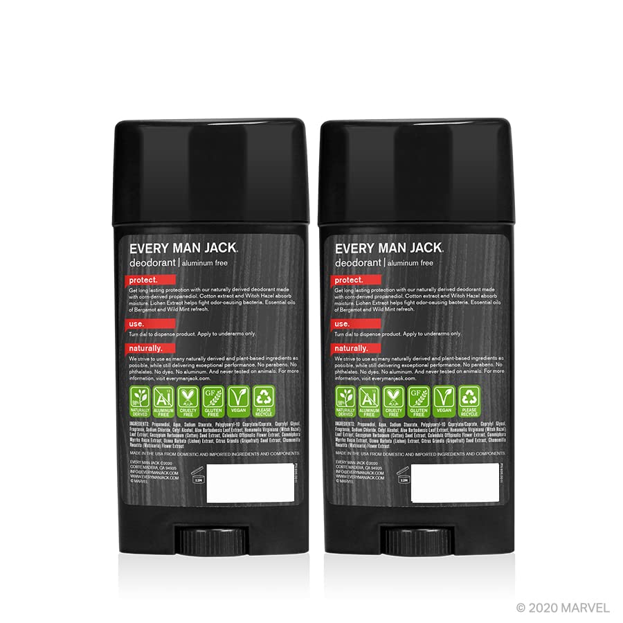 Every Man Jack Spider-Man Déodorant fabrique etats-unis : qualité durable et production locale.