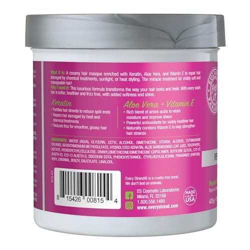 Texture creme du masque Keratine Every Strand sur mèches lisses