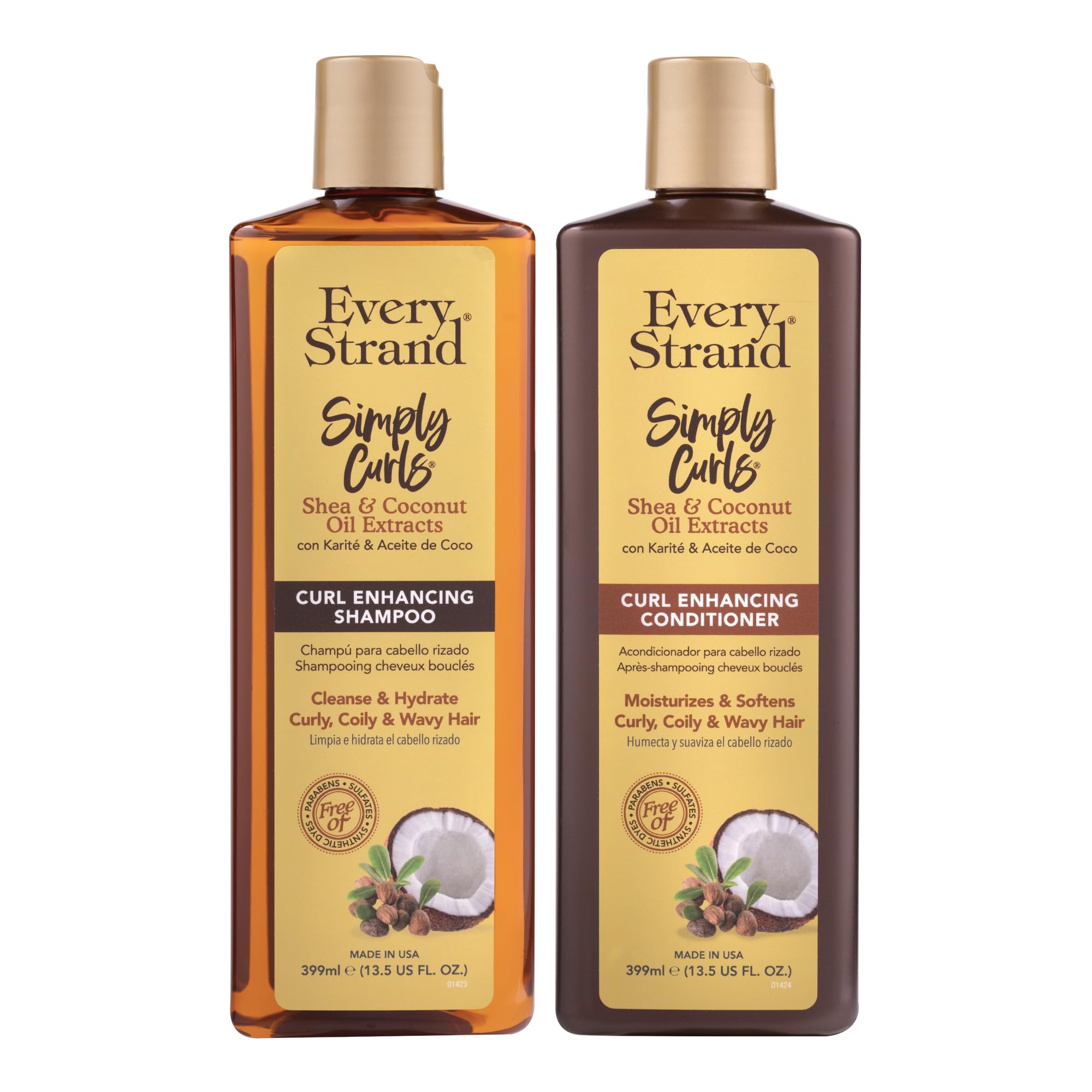 Every Strand Simply Curls shampooing en bouteille pour des boucles définies et hydratées.